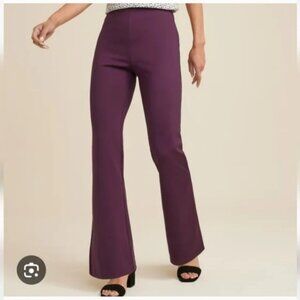 Maurices Deep Purple High Rise Flare Pants TALL, Size S